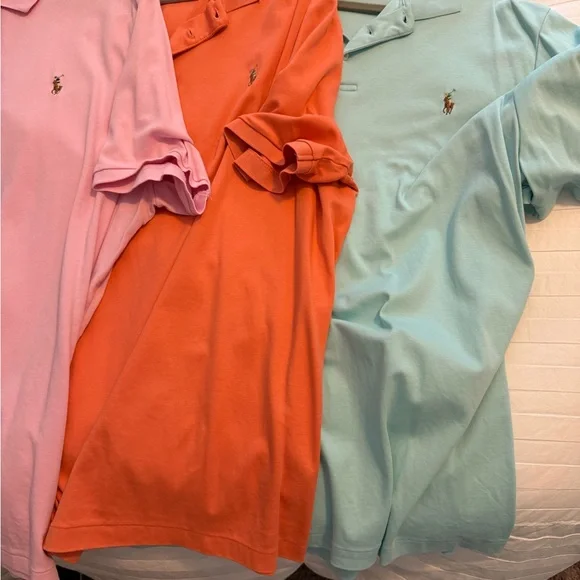 Ralph Lauren Men's Polo Shirts - Purple, Pink, Orange, Blue - Picture 3 of 4